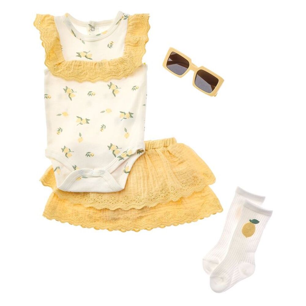 Rachel Zoe  4Pc Romper & Skirt Set, White